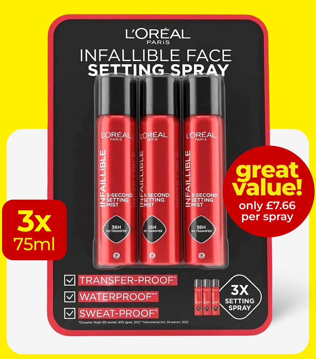 L'Oreal Paris Setting Spray 3 x 75ml Pack